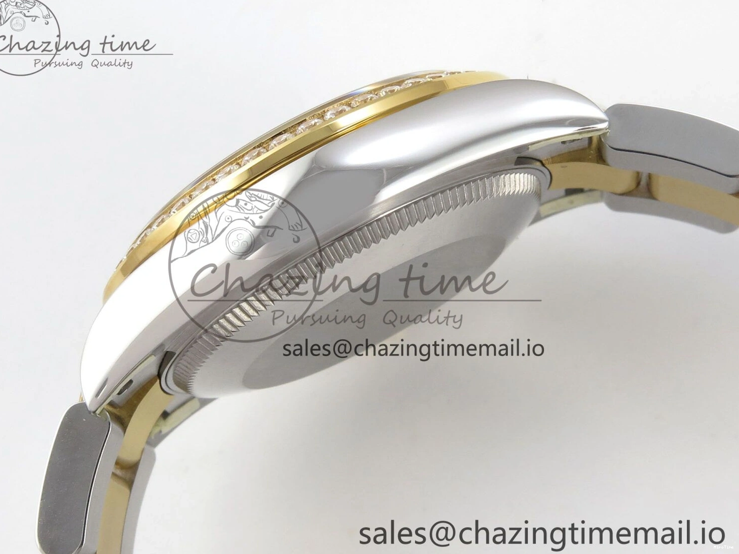 MiroTime 0511 DateJust 31 278383RBR THBF 1:1 Best Edition 904L Steel White Roman Dial Diamonds Bezel on SS YG Oyster Bracelet HZ Cal. Minimalist 44